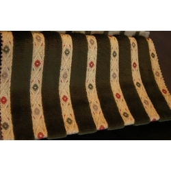 Plusz paski żakard zielony